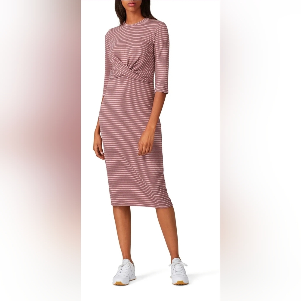 Digital Stripe Midi Dress By The Fifth Label Size 4 EUC Cute For Maternity!